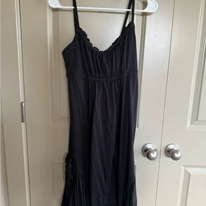 Juicy Couture Black Maxi Babydoll Spaghetti Strap Dress